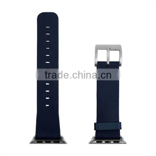 Quality Guaranteed Make To Order Imported Leather Fake Leather Watch Strap For Apple Watch Band