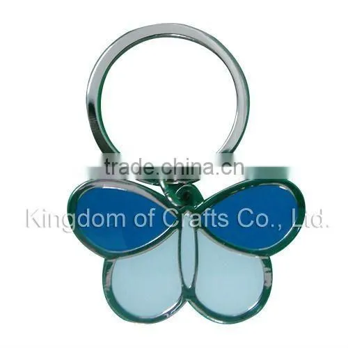 Shopping car metal keychain