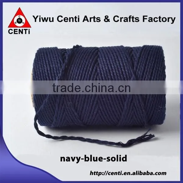 Hot sale black solid cotton packing gift twine bakers twine