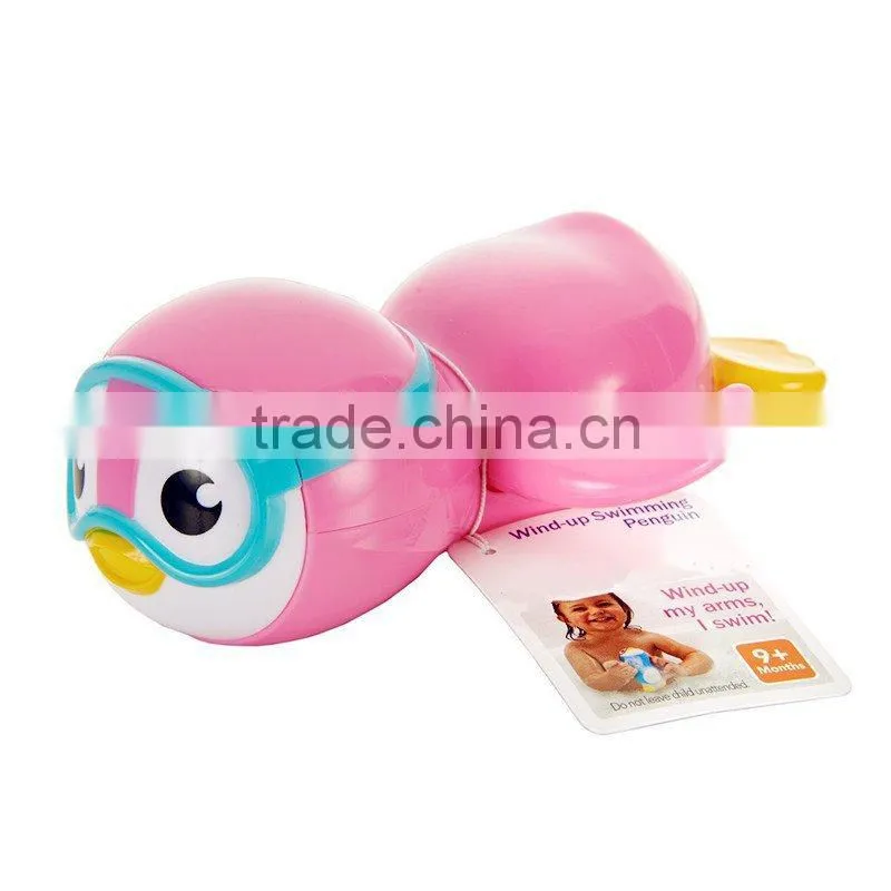 2015 New Hot Lovely Cute Wind Up Swimming Penguin Baby Bath Toy From Dongguan ICTI Manufacturer