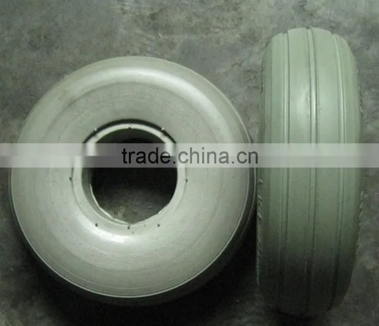 3.50-4 gray PU foam wheel for storage cart wheel