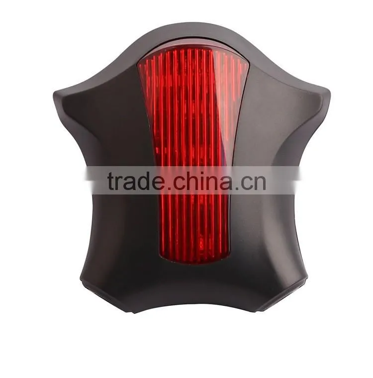 2016 new decorative Cycling Bicycle Bike Rear Tail Safety Warning Light 5 LED+ 2 Laser Flashing Lamp