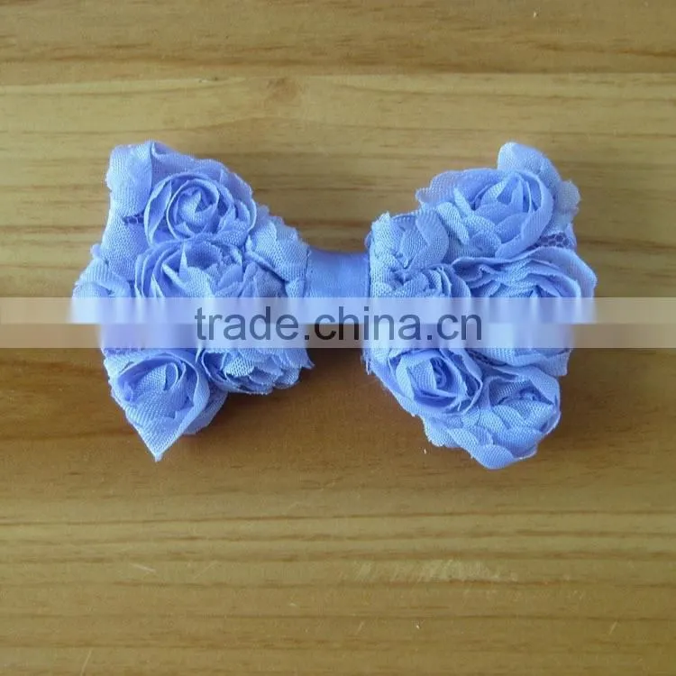 shabby bow flower clip for kids hair accessories