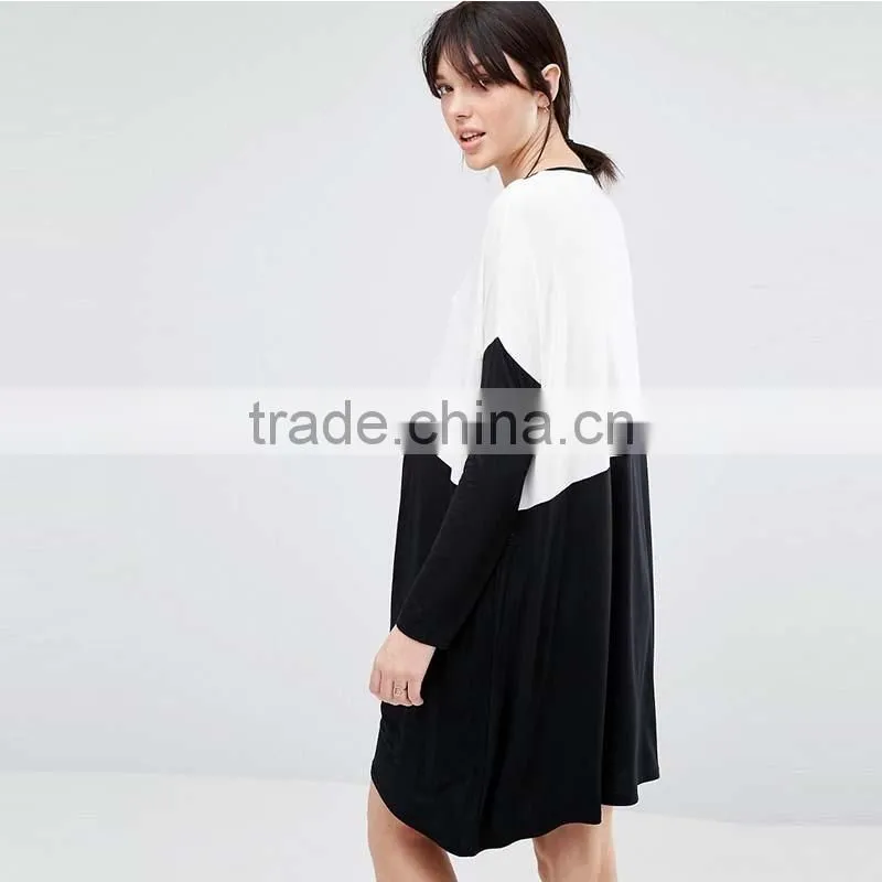 2016 Autumn Women Colour Block Design Maternity Maxi Dress HSD9705
