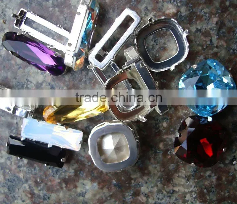 crystal fancy stone with claw for clothing