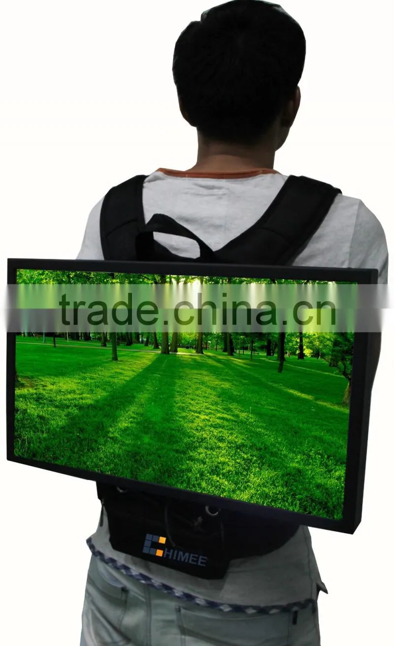 HQ240-P1 24inch popular ad backpack display brand for teens and advertisers