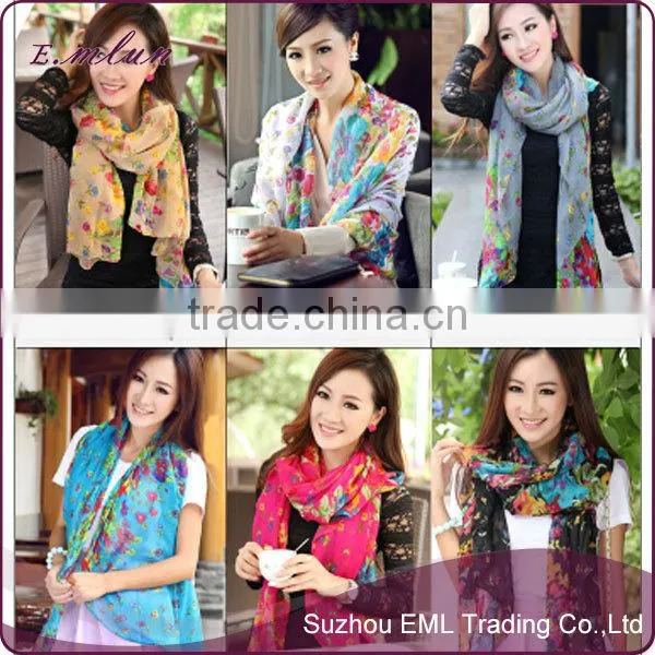 Cheap Promotion & Premium Gift Scarf in Printing design scarf