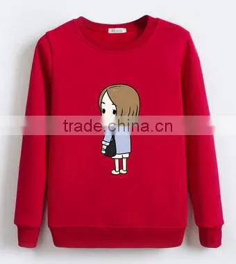 customized design catoon crewneck pullover fleece TC65/35 cheaper hoodies/sweatshirt
