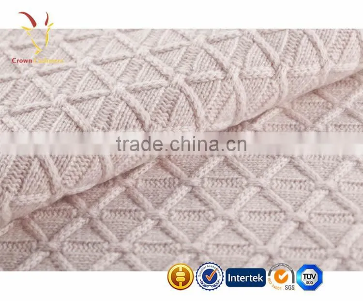 Pure Cable Knitted Cashmere Luxe Baby Blanket