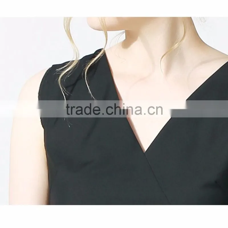 v-neck elegant sleeveless summer women's dresses sexy