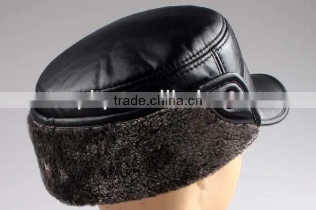 fashionable genuine leather woman hat cap