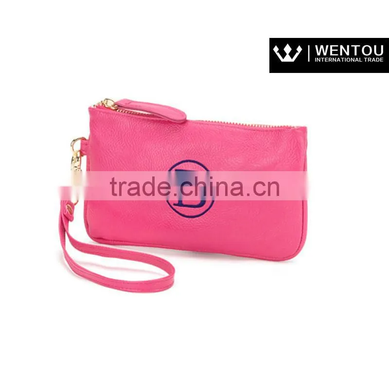 Preppy Style Monogrammed Small Zipper Bag Mini Smart Wristlet