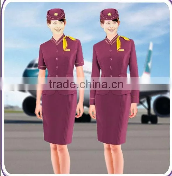 fashion airline stewardess uniform for women/men
