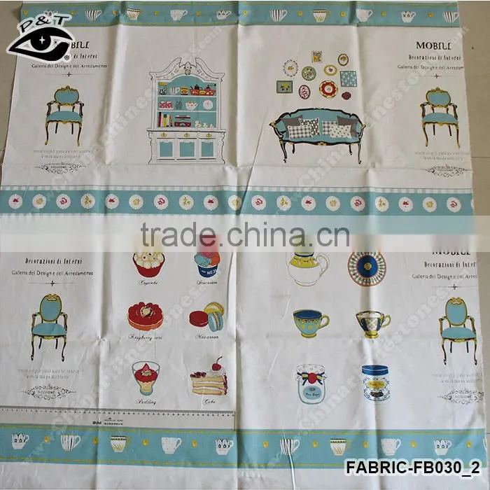 1.50m Fresh Style Flower Furniture Food Pattern Canvas Fabric Linen/Cotton Fabric Zakka Patchwork Fabric