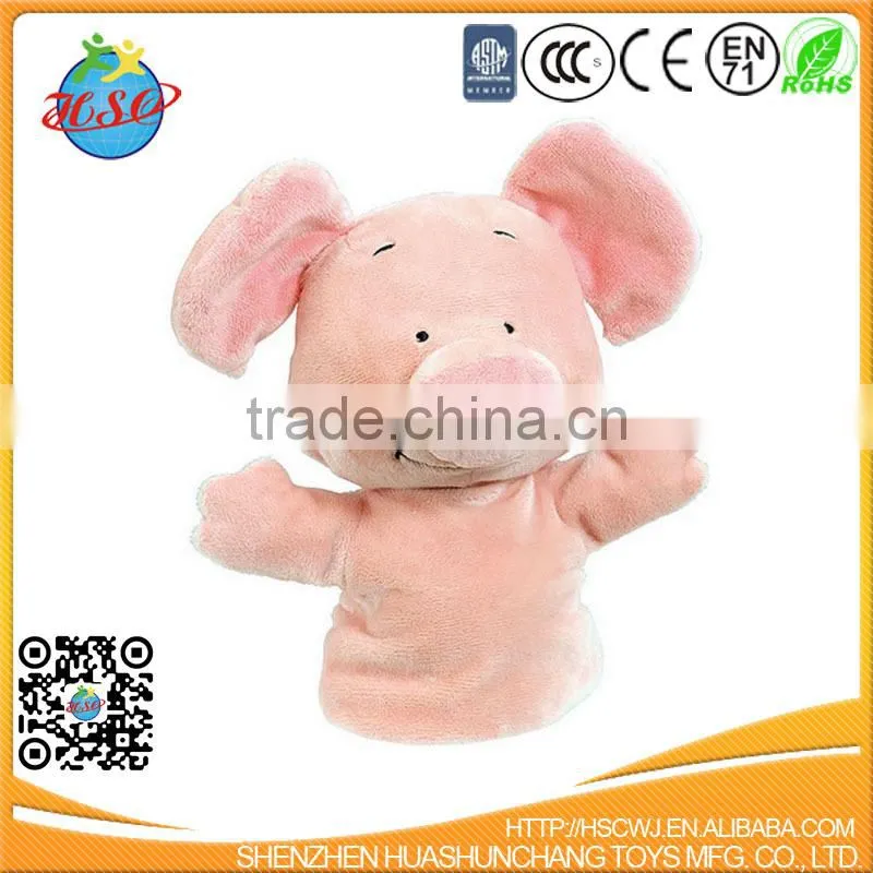 11" Handmade Cuddly Softy Velour Plush Cute Green Grog Hand Puppet Toy for Kid Play
