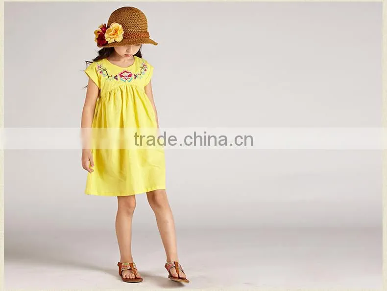 2015 New design of orange linen cotton Mommy and Me party dress for Hallowmas Party clothes