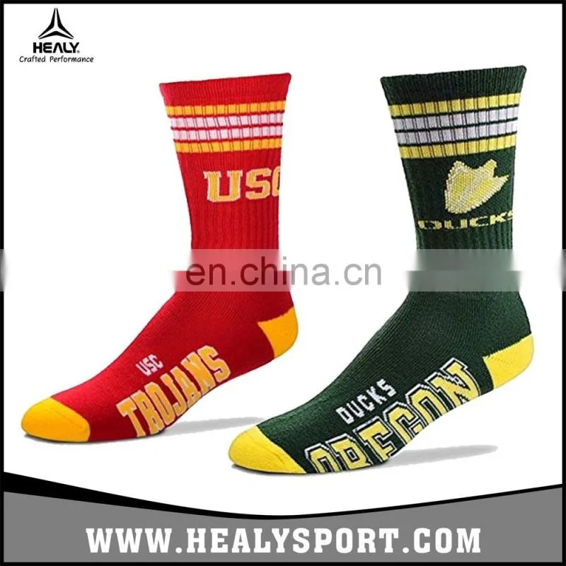 High Quality Basketball Brand North Carolina Tar Heels Athletic Youth Socks