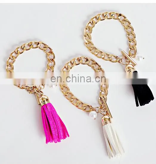 Hot sell feather drop Dream catcher bracelet in gold and silver color