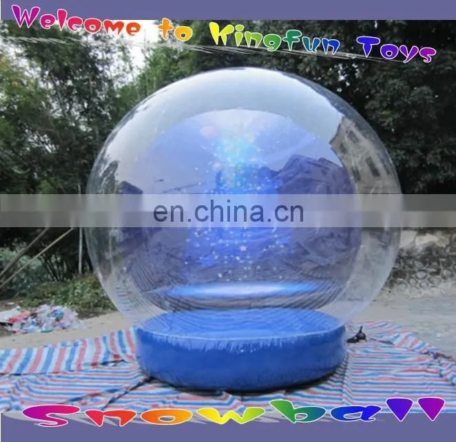 X-mas inflatable snow bubble ball inflatable snow globe for winter