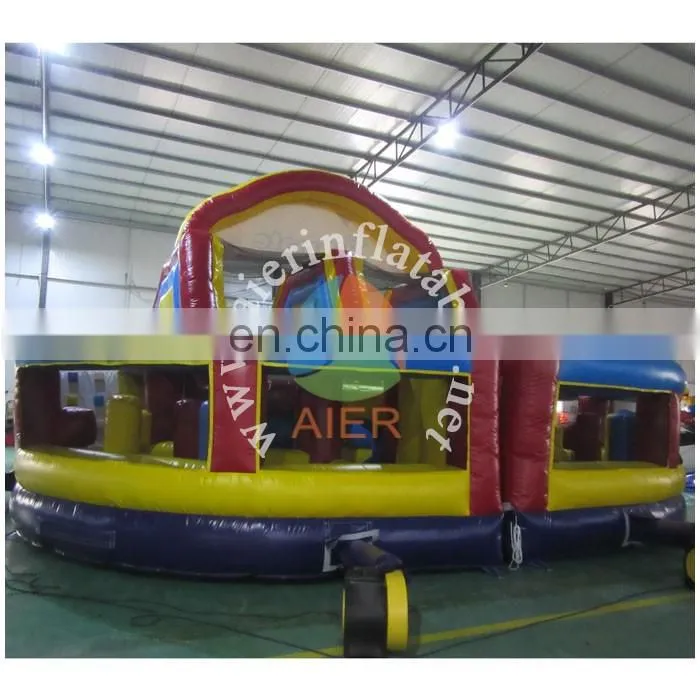Colorful pvc inflatable obstacle course inflatable spider obstacle inflatable sport game