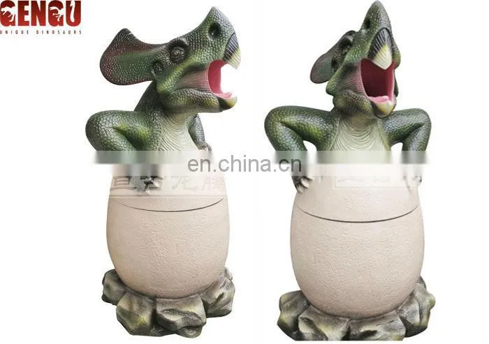 large metal outdoor environmental dustbin