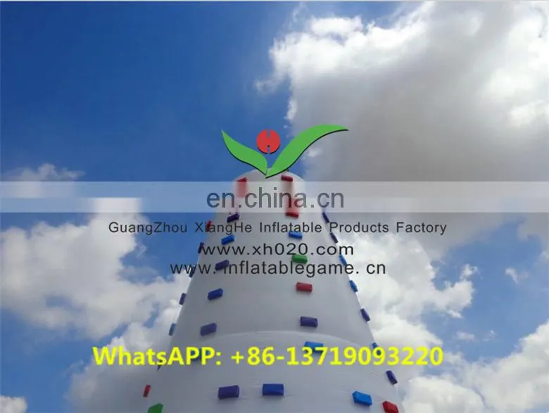 2016 Commercial inflatable rock climbing wall with slide