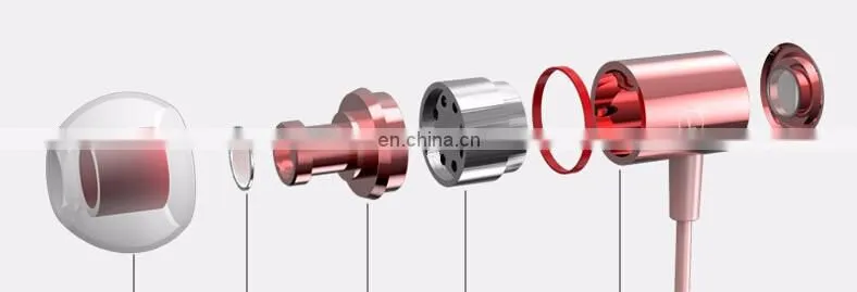 2017 gray flat Super heavy bass cable Metal earbuds with Mic for iphone samsung