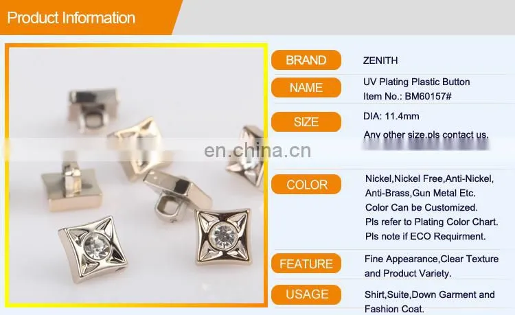 ABS Plastic Rhinestone Button BA60157