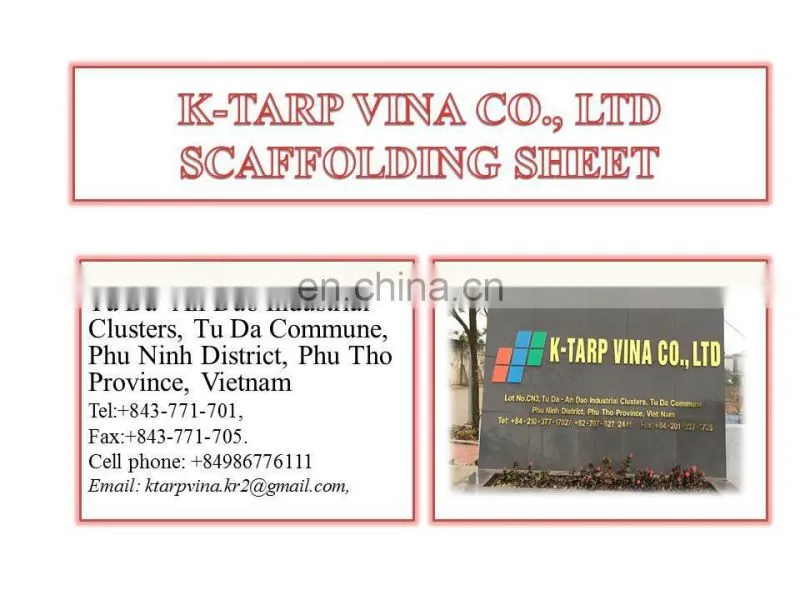 Leno scaffolding sheet, pre-punching holes, webbing reinforced band, UV resistant, durable, reusable