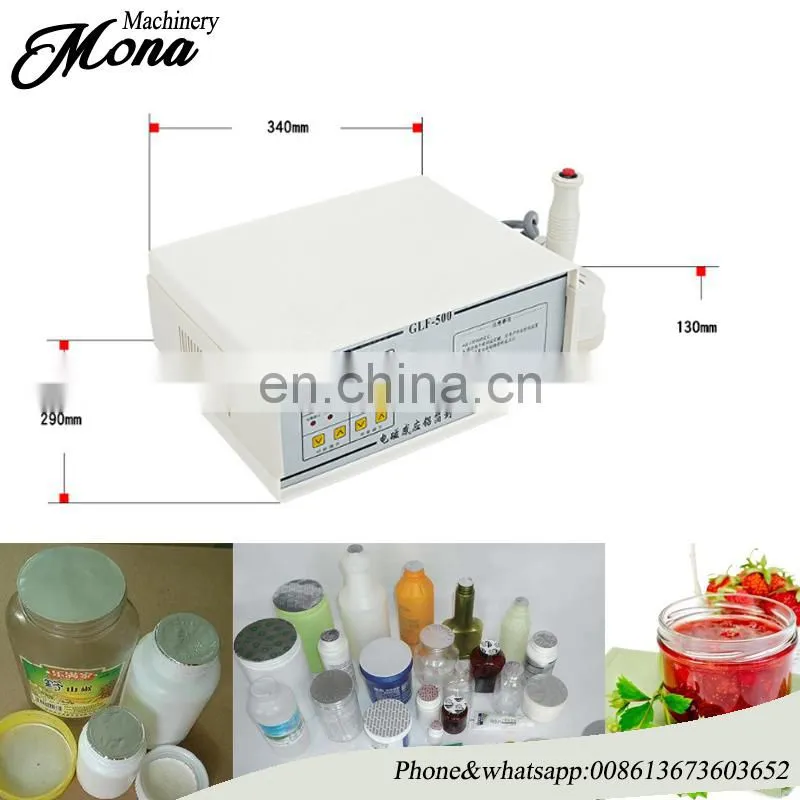 Hot selling bottle aluminum foil glass jar/plastic bottle cap sealing machine