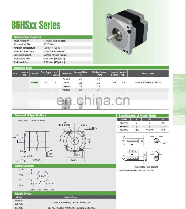 Leadshine Stepper Motor 86cm85 Drive MA886C For Sewing Machine