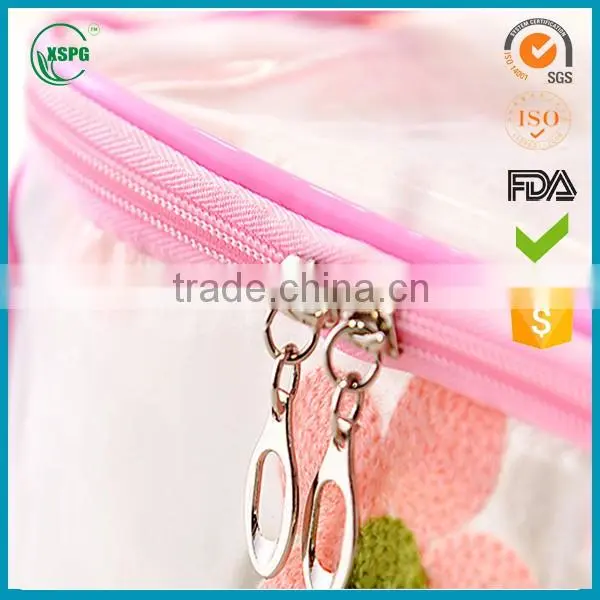 alibaba china supplier Clear PVC cosmetic bag packaging for skincare