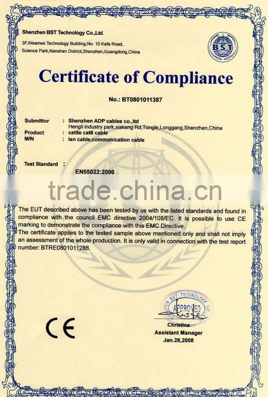 Cat5e Patchcord from Professional Manufacturer