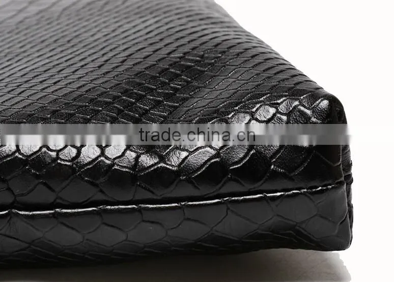 Fashion Genuine Cow Leather Python Pattern Lady Clutch Bag Purse for men