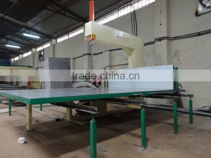 Vertical PU foam rubber sheet trim cutting machine