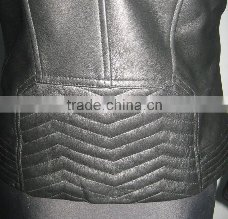 european fashion style leather jacket for women