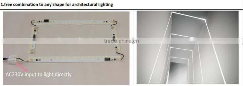 Driverless IC solution ac 230v directly led linear module replacement for linear lamp/led sign