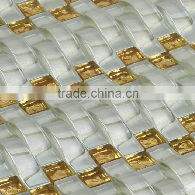 Manufacturer price glass stone strip mosaic