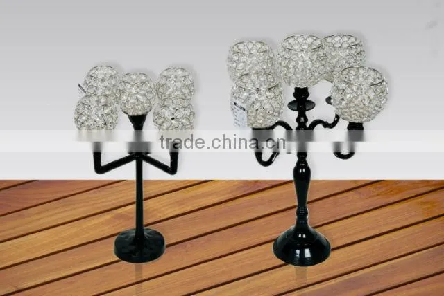 Cast Aluminium Crystal Candelabra, Candle stand, Candle holder, Candle light, Pillar Holder