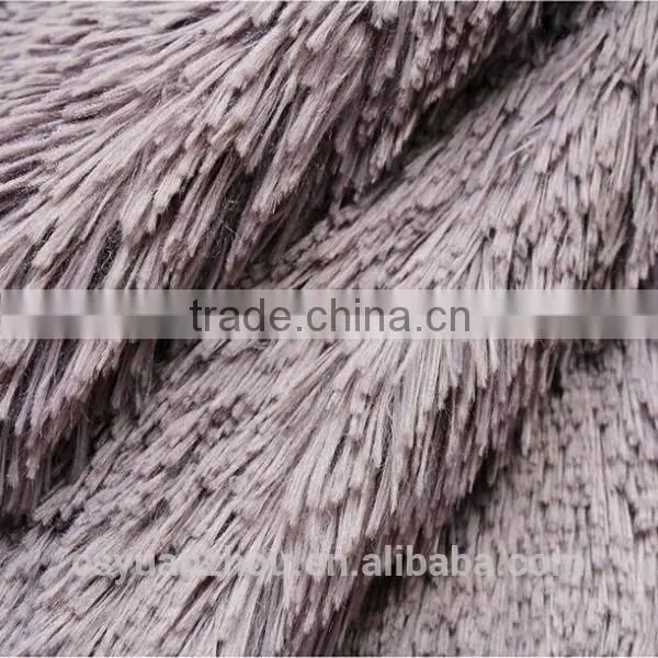long pile plush fur fabric for shaggy carpet