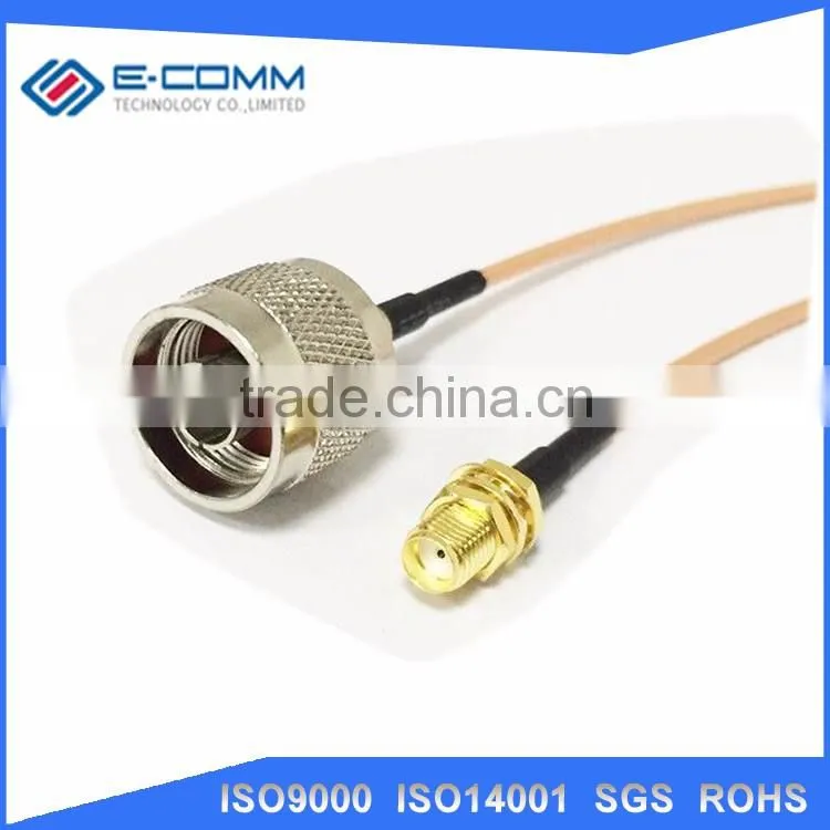 Hot sale WIFI antenna extension leads adapter SMA female switch N type male plug pigtail cable RG58 20inch