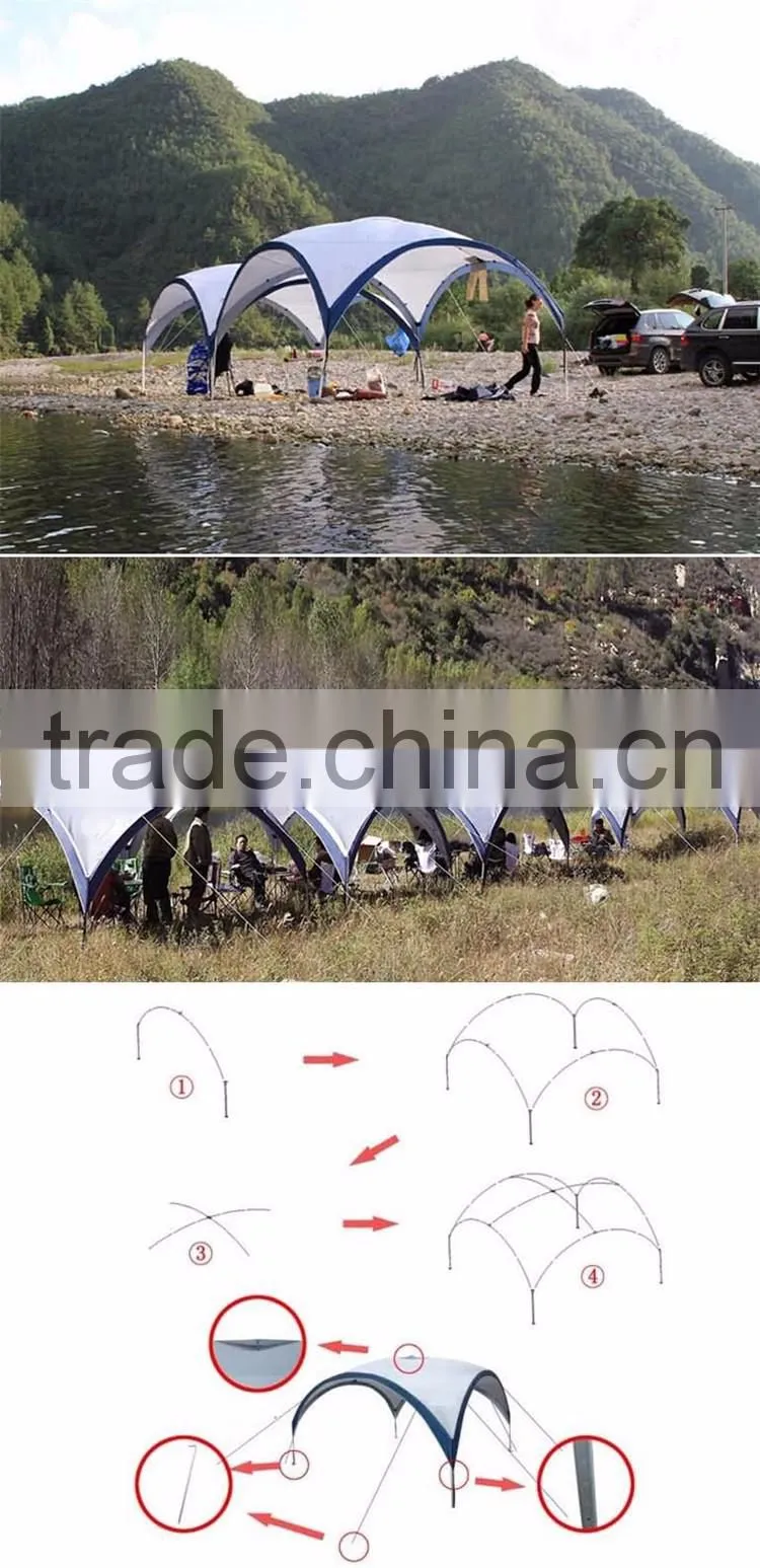Good Quality Outdoor Large Ultra-Luxury Camping Sun foldable Beach Polyester Shelter