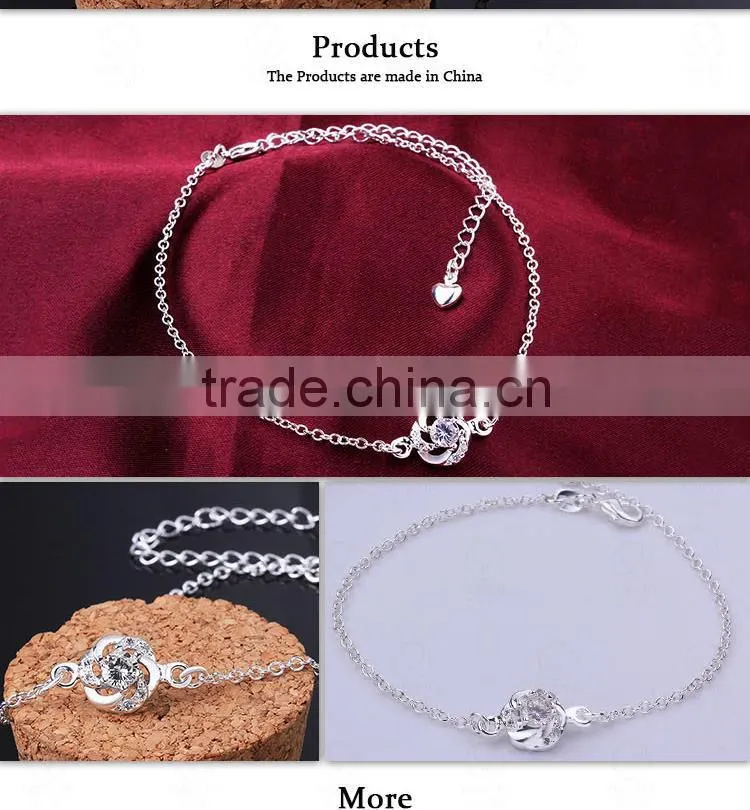 Unique Design Nickel And Lead Free Silver Plated Girl Sexy Slave Anklet