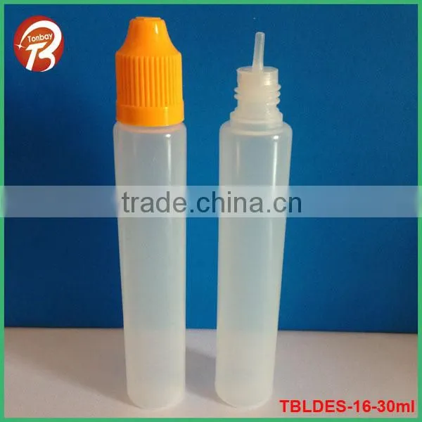 15ml and 30ml LDPE PEN SHAPE E JUICE DROPPER BOTTLE WITH CHILDPROOF CAP TBLDES-15