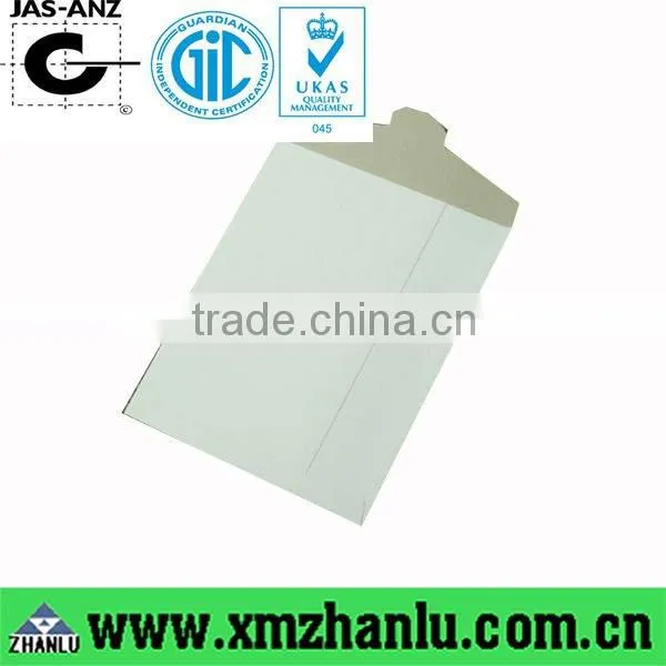 White board envelope made of 400gsm white lined chip board