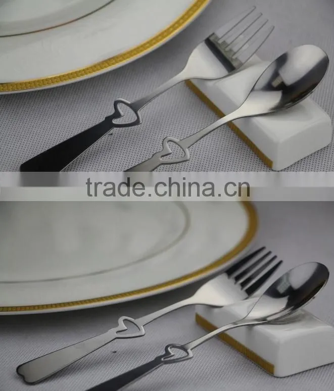 C142 new design dinner set stainless steel tableware spoon and fork