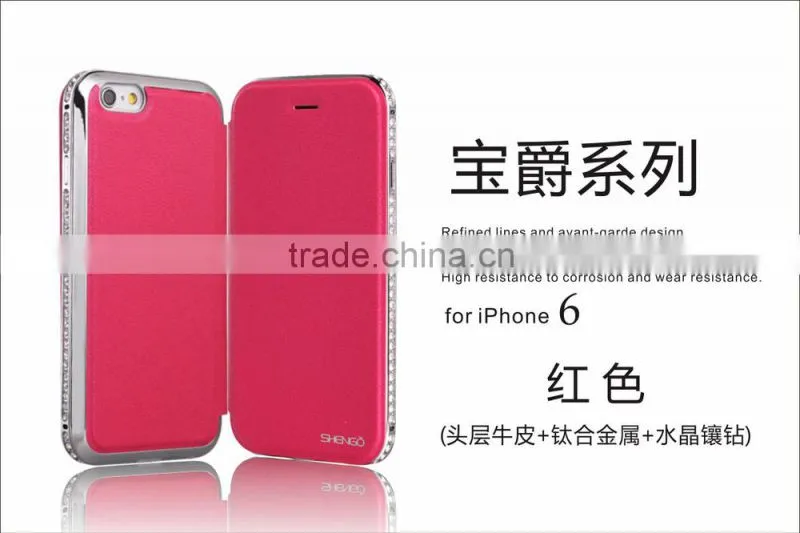Hot Seeling Luxury Leather Case For iPhone6/Good price Leather Case for iPhone6