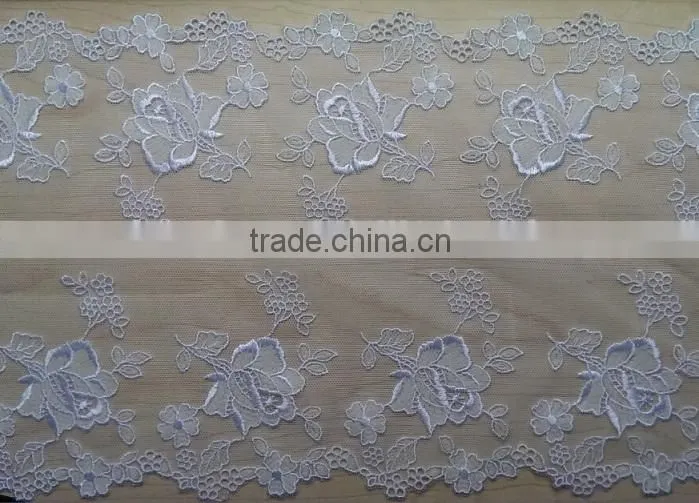 Best embroidery net organza lace trim