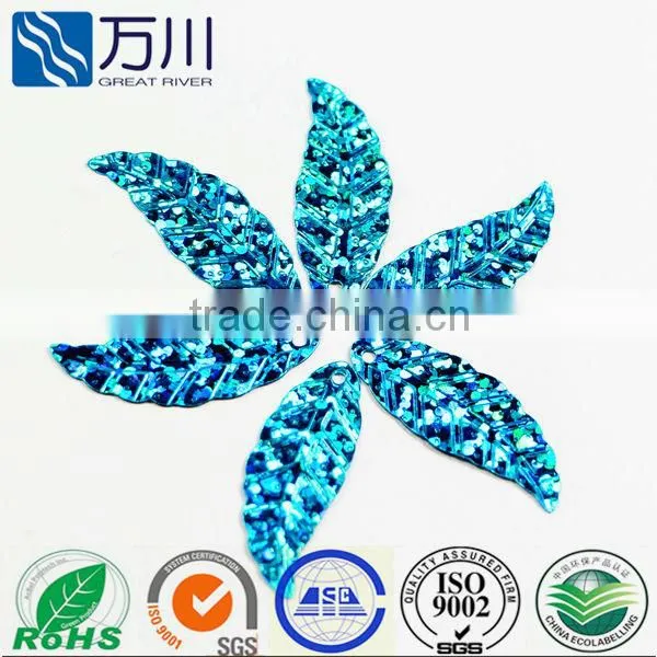 Golden Bulk Color Loose Sequin in Leaf Shape in 2014 New Design
