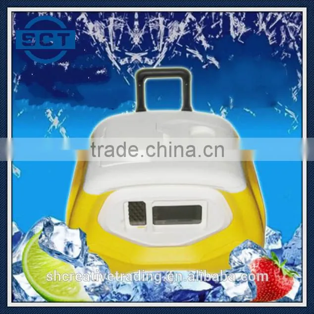 Wheeled Cooler with Built-in Speaker Yellow